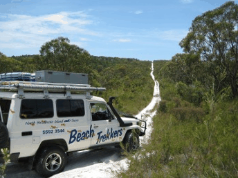 Beach trekkers North Stradbroke Island - Yamba Accommodation