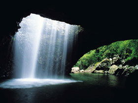 Natural Bridge, Springbrook National Park - Yamba Accommodation 0