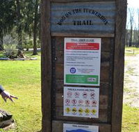 Dog on the Tucker Box Recreational Trail - Yamba Accommodation