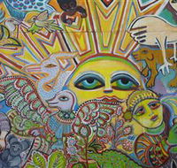 The Painting of Life by Mirka Mora - Yamba Accommodation