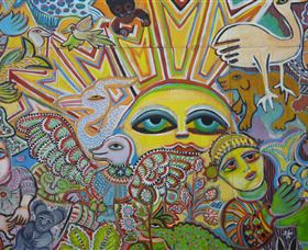 The Painting Of Life By Mirka Mora - Yamba Accommodation 0