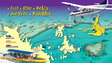 Scenic Flight - Great Barrier Reef, Heart Reef, Whitehaven Beach & Hill Inlet! - Yamba Accommodation 0